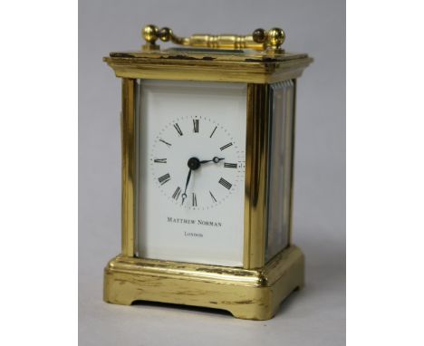 A Matthew Norman miniature carriage clock