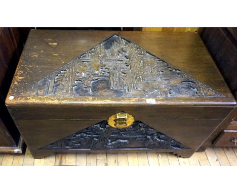 A mid 20th Century Chinese camphor wood trunk.