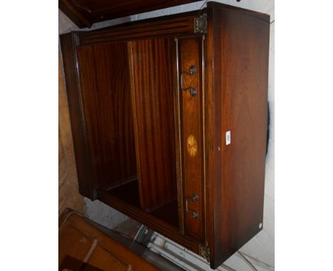 A good quality reproduction mahogany French Empire revival side cabinet, having single frieze drawer above single fixed shelf