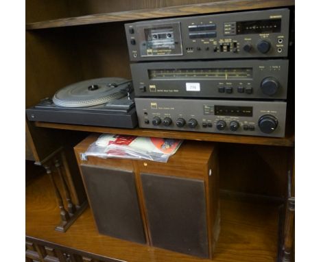 A good quality NAD Cassette Stereo tuner and stereo amplifier and record player, complete with matched speakers. 