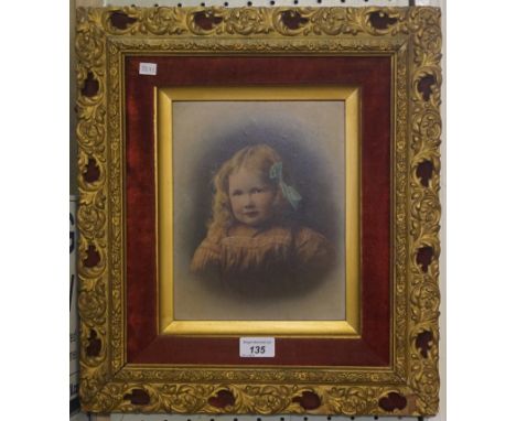 A 19th Century oleograph depicting a portrait of a girl.