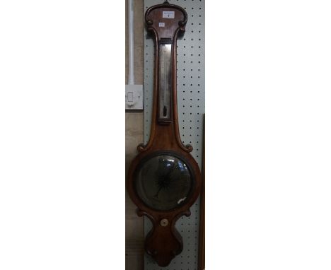 A Victorian mahogany banjo barometer. 