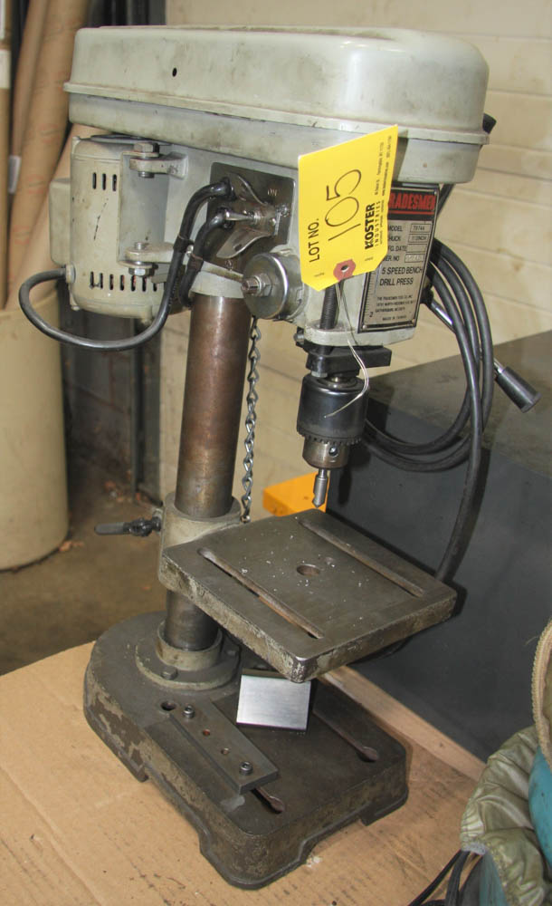TRADESMAN MDL. T6744 1/2" X 8" BENCH TOP DRILL PRESS, S/N 45706