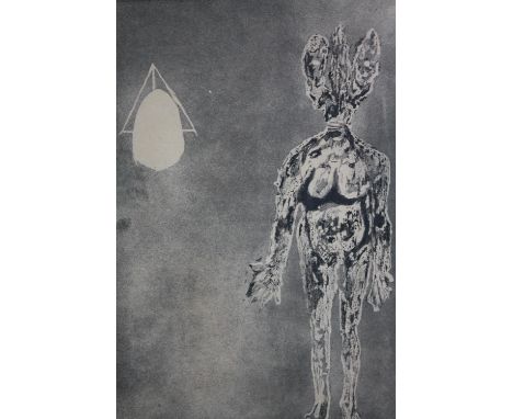 Germaine Richier (French 1902 - 1959). Etching and aquatint. Printed 1960. Edition of 125. Framed and glazed. H.71 W.55 cm. 