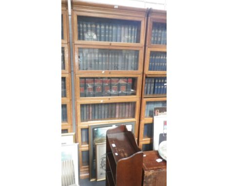 A light oak six section Globe Wernicke bookcase