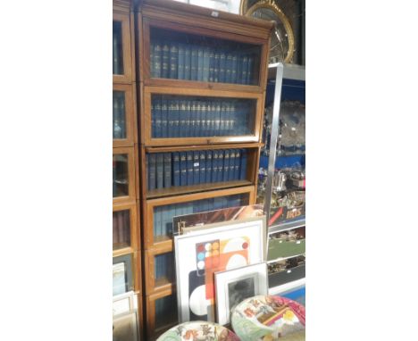 A light oak six tier Globe Wernicke bookcase