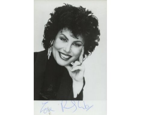 Ruby Wax signed 6x4 black and white photograph. Ruby Wax OBE (born 19 April 1953) is an American-British actress, comedian, w
