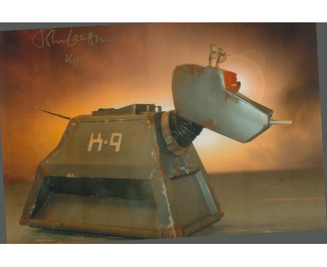 Doctor Who Actor, John Leeson signed 10x8 colour photograph picturing K-9, the robotic canine in sci-fi series Doctor Who, fo