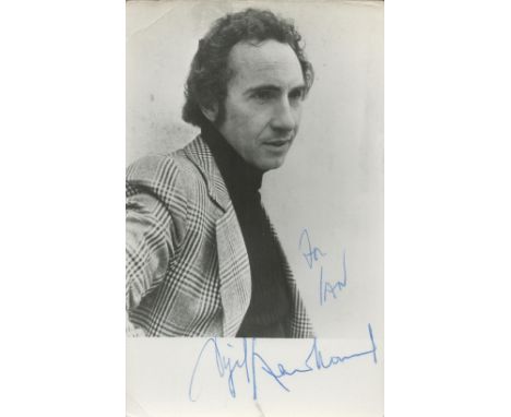 Nigel Hawthorne signed 6x4 black and white photograph dedicated to Ian. Sir Nigel Barnard Hawthorne CBE (5 April 1929 - 26 De