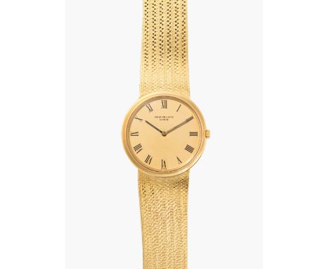 Patek Philippe, 1970er JahreRef. 3591. 750 Gelbgold-Gehäuse Nr. 522405, 33 mm. Feines Automatik Kal. 28-255, Werk Nr. 1282275