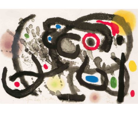 Miro, Joan(Barcelona 1893–1983 Mallorca)Blatt aus: "Céramique murale pour Harvard" (Derrière le Miroir). 1961. Farblithograph