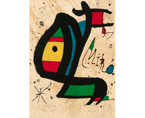 Miro, Joan(Barcelona 1893–1983 Mallorca)"Miro. Obra gráfica". 1978. Farblithographie auf Guarro. 61/99. Unten rechts in Bleis