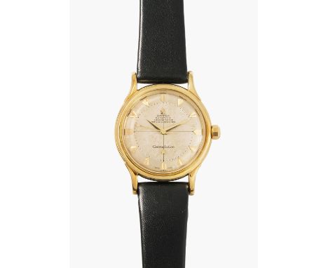 Omega "Constellation de Luxe", um 1957 Ref. 2852/53. 750 Gelbgold-Gehäuse Nr. 412914, 35 mm. Rotvergoldetes Chronometer-Autom