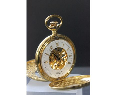 Skeleton type Rotary pocket watch