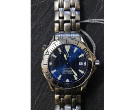 A gents stainless steel Omega Seamaster professional Chronometer watch with 23 jewel 1120 caliber movement, original box and 