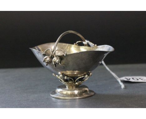 A 1920s Danish sterling silver sugar or candy basket, model 235A, George Jensen