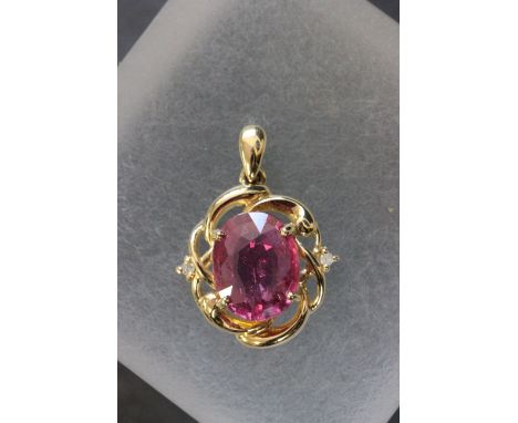 18ct gold & ruby pendant