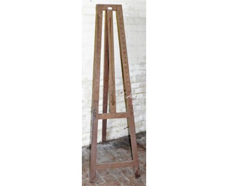 A mahogany artist's easel.