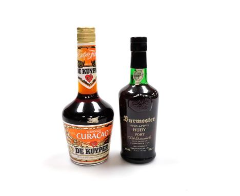 Two bottles of alcohol, to include a Portuguese Burmester Ruby Port, 47.5cl bottle and a orange Kraken liqueur. (2)  