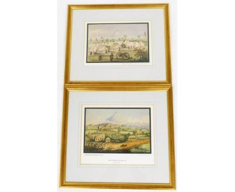 Two framed limited edition prints, to include Campass 65th Regiment Waitara, Taranaki 1860, and New Plymouth Taranaki 1860, a