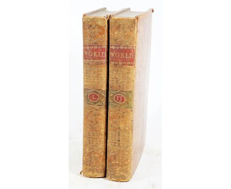 Fitz-Adam (Adam) THE WORLD FOR THE YEAR 2 vol., engraved title vignette, contemporary tree calf, 4to, R. &amp; J. Dodesley, 1