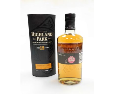 A Highland Park Single Malt Scotch whisky aged 12 years, boxed.