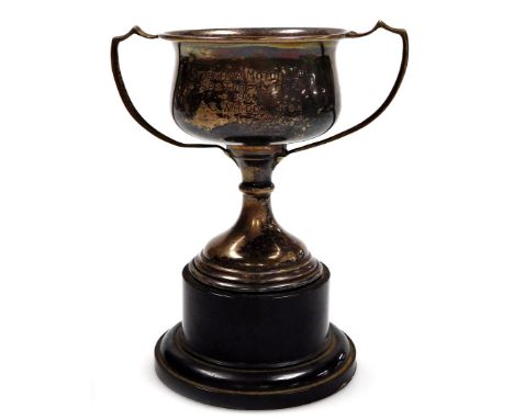 A George V silver trophy cup, engraved Sydenham Motor Club, Spa Trophy Trial 1935, A.S. Whiddington on base, by Alexander Cla