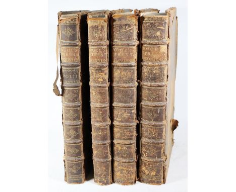 Wood (Anthony)  ATHENAE OXONIENSIS... 4 vol., title in red and black, contemporary calf, folio, R. Knaplock, D. Midwinter &am