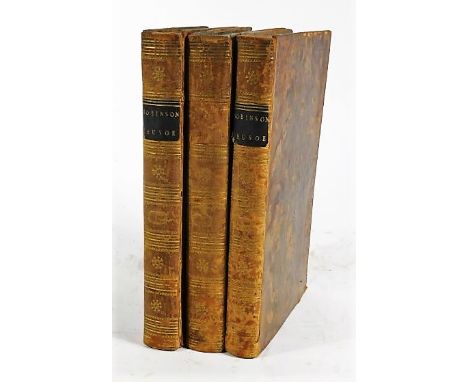 [Defoe (Daniel)] THE LIFE AND ADVETURES OF ROBINSON CRUSOE FIRST EDITION 2 vol.; uniform with; .- SERIOUS REFLECTIONS OF ROBI