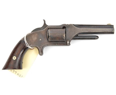 A 5 shot .32” rimfire Smith & Wesson Model 1½ First Issue single action revolver, c 1865-68,  8” overall, octagonal barrel 3½