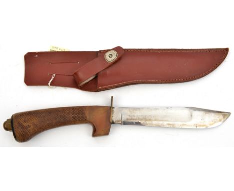 An “RJH Jungle knife”, polished Bowie type blade 7½”, marked “RJH Jungle Knife/Regd Design” in shallow fuller on one side and