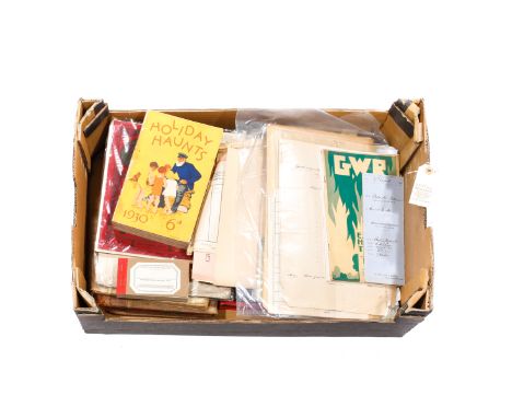 An archive of Great Western Railway related documents, luggage labels, working timetables, correspondence, etc. Including; sh