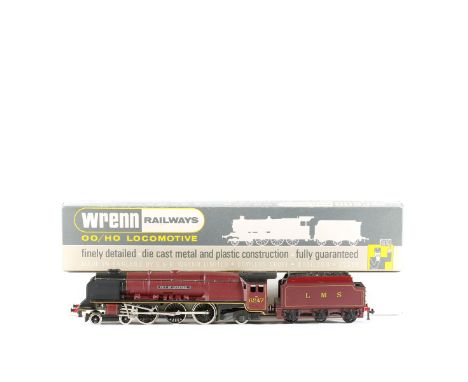 A Wrenn LMS City (Coronation) Class 4-6-2 tender locomotive (W2242).  City of Liverpool in lined maroon livery, RN 6247. Boxe