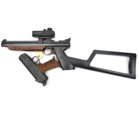 A .177” Crosman American Classic Model 1377 pump up air pistol/carbine, number 901B14492, fitted with Tech Force 96 sight, wi
