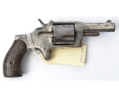An American 5 shot .38” rimfire SA pocket revolver, 7” overall, octagonal barrel 2½”, the frame top strap marked “Smoker”, th