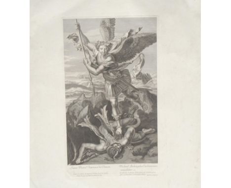 Gérard Audran (1640-1703), after Annibale Carracci (1560-1609), The Death of St. Francis, [Paris?: 1684], etching, 70cm x 51c