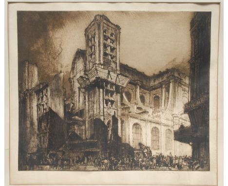 Sir Frank William Brangwyn RA RWS RBA (1867-1956), by and after, The Church of St Nicholas-du-Chardonnet, signed in pencil, e