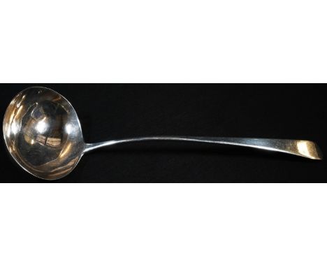 A George III silver Old English pattern soup ladle, 32.5cm long, George Smith &amp; William Fearn, London 1794 