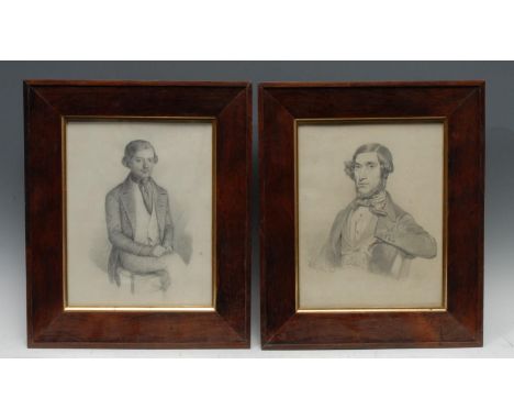 English School (mid 19th century)Portrait of a Gentleman, seated, wearing a neckerchiefsigned, dated 1841, pencil, 25cm x 19c
