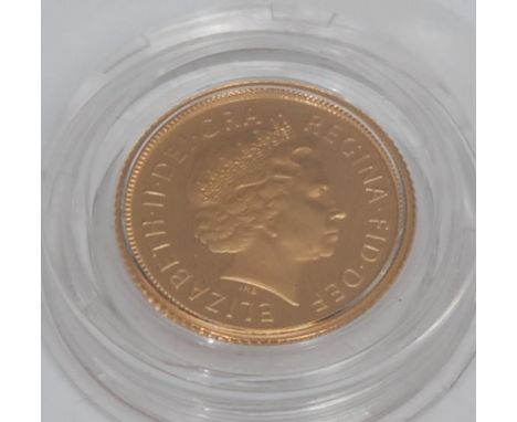 Coin, GB, Elizabeth II, 2003 gold half-sovereign, obv: Ian Rank-Broadley head, from the Royal Portrait Collection No. 309, ca