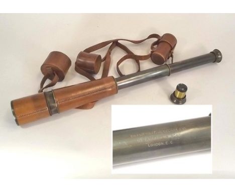 TELESCOPE.
A two draw telescope by Broadhurst, Clarkson & Co., with additional lens.