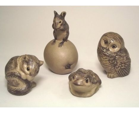 POOLE POTTERY.
Four various Poole Pottery animal figures, designed by Barbara Linley Adams.