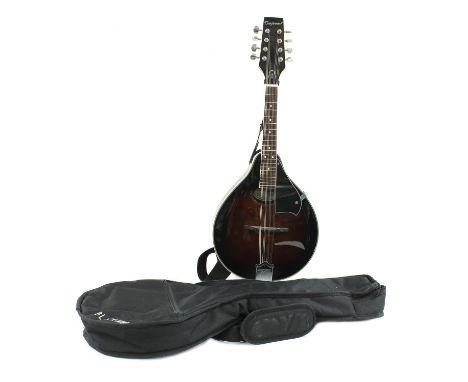 Tanglewood pear shaped mandolin labelled Union Series, model no. TWM OS VSG, ser. no. WE130701520, soft case 