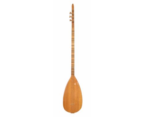 Contemporary seven string Turkish saz (folk lute),&nbsp;45" long overall