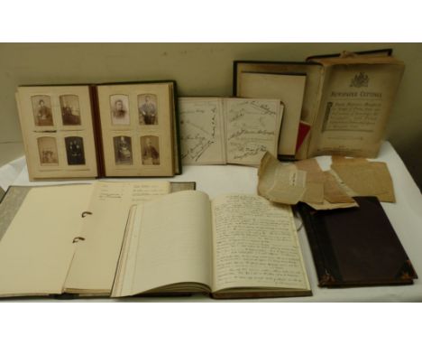 Various.&nbsp;&nbsp;Late Victorian country house visitors book with many signatures; two later visitors books; manuscript vol