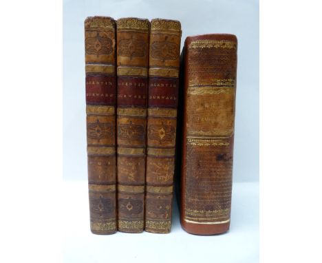 SCOTT SIR WALTER.&nbsp;&nbsp;Quentin Durward. 3 vols. 12mo. Qtr. calf. First edition, Edinburgh, 1823; also Scott's, The Pira