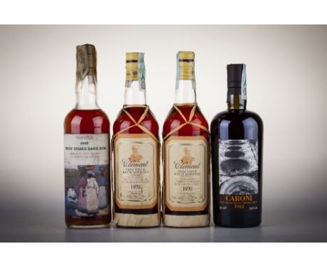 549 Selezione Rum Rum West Indies Dark Rum Samaroli 1948 (1 bt 0,70 Lt.) Rhum Clement 1970 Confezioni originali singole. Orig