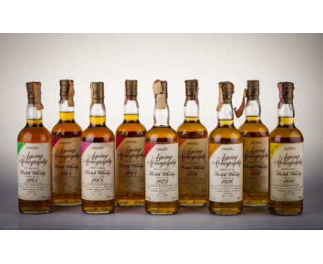 557 Scotch Whisky Ageing Monography, Samaroli 1965 (1 bt) 1968 (3 bts) 1973 (1 bt) 1976 (2 bts) 1980 (2 bts) (Tot. 9 bts) € 1