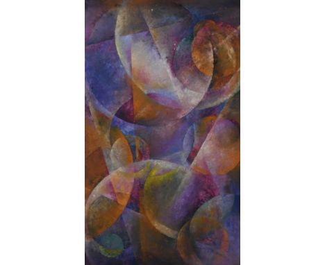 Oil on panel, abstract composition. in gilt frame. H.80 W.50cm. 