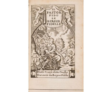 Guarini (Battista) Il Pastor fido. Le Berger fidelle, parallel Italian and French text, half-title, engraved additional picto